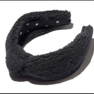 NWT Lele Sadoughi Black Faux Shearling Headband